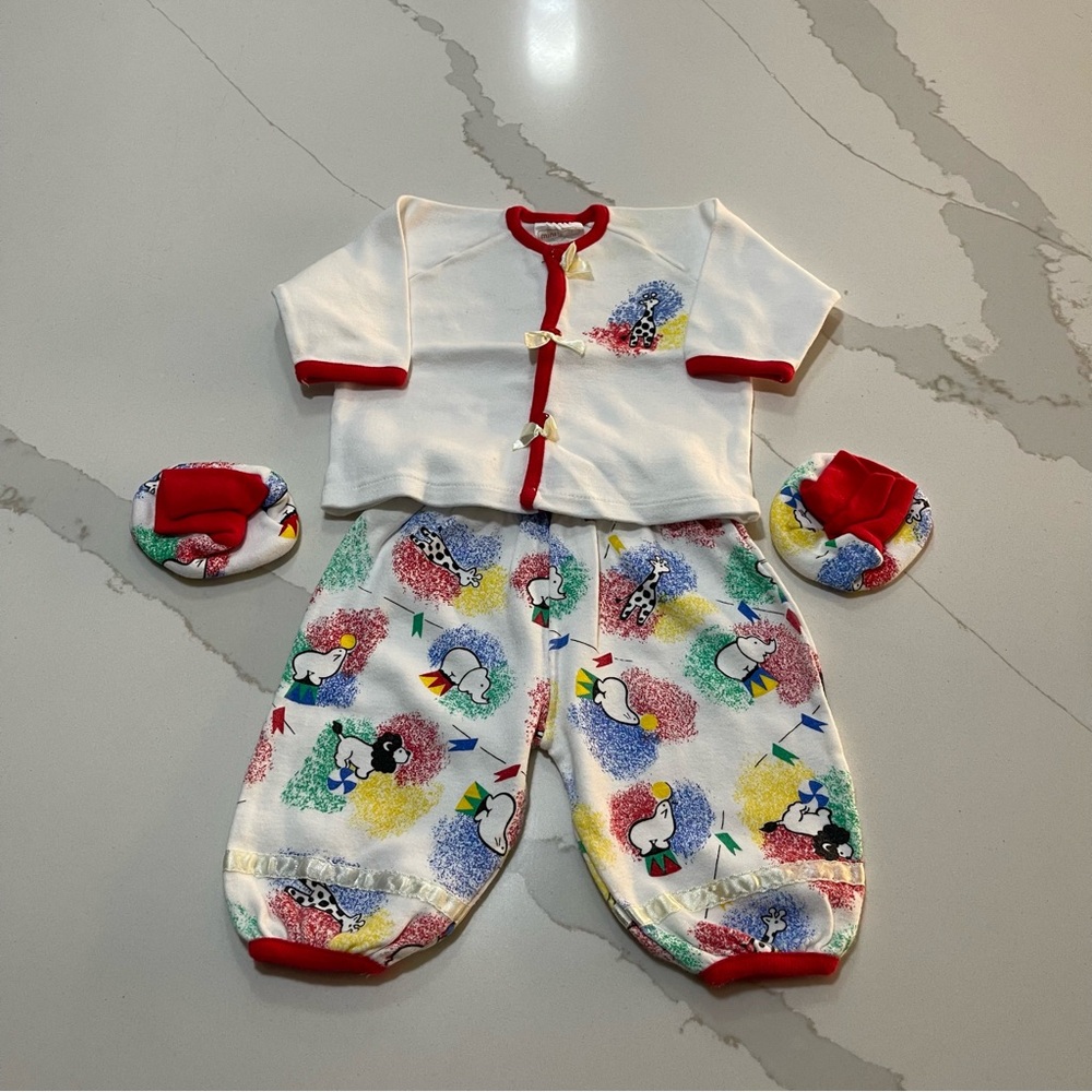 Vintage MiniBasix boys top bottoms and booties